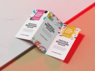 Tri-fold brochure printing services by ColorAura Surat