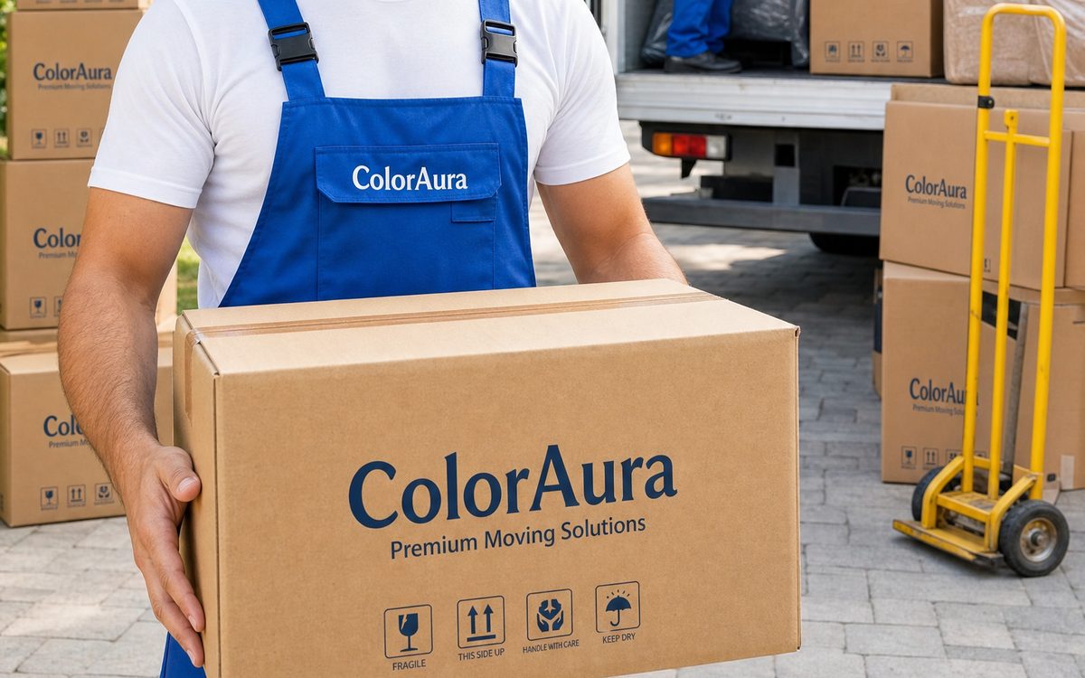 Printed corrugated shipping box by ColorAura