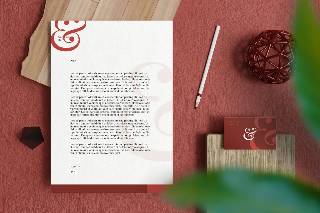 Custom Letterhead Printing – detail close-up – printed by ColorAura, Surat