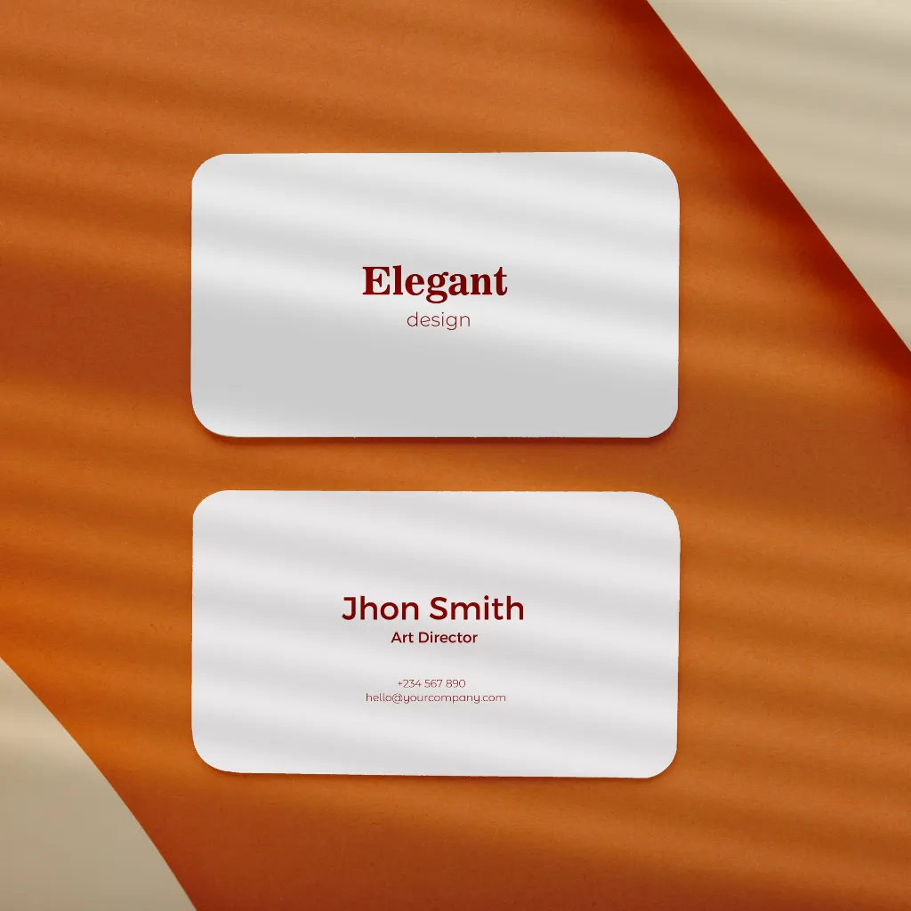 Rounded Corner Business Cards – front view – printed by ColorAura, Surat