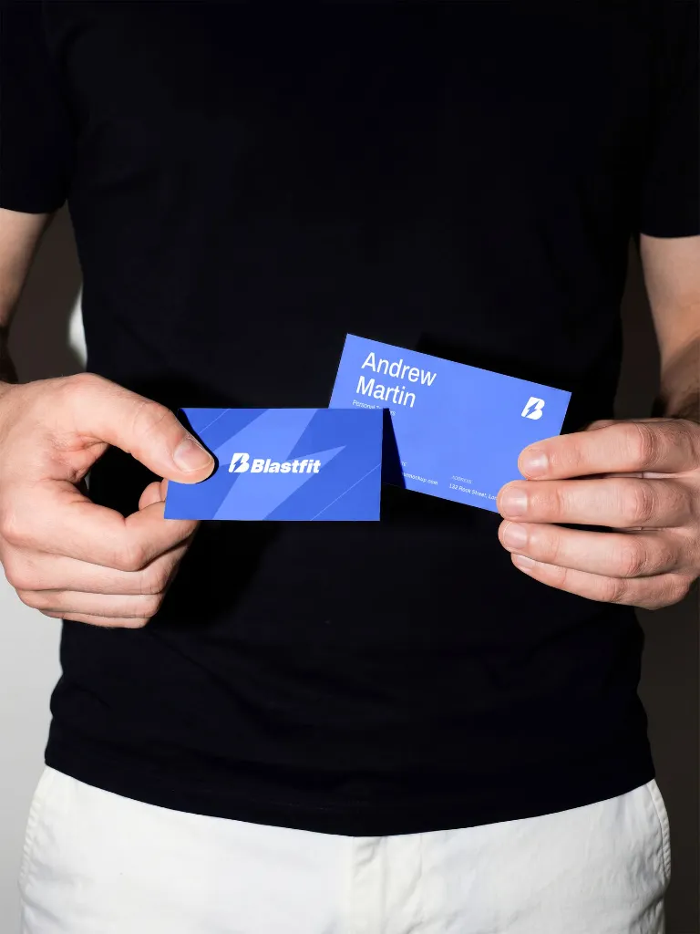 Standard Business Cards – front view – printed by ColorAura, Surat