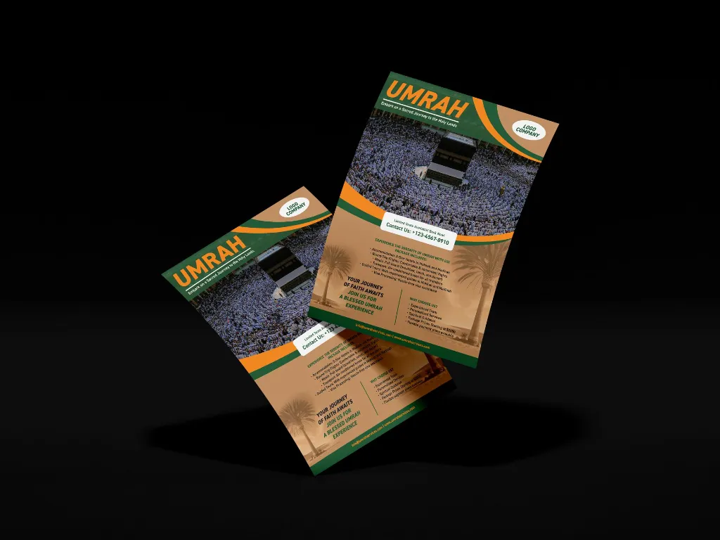 Custom Flyers & Leaflets – front view – printed by ColorAura, Surat
