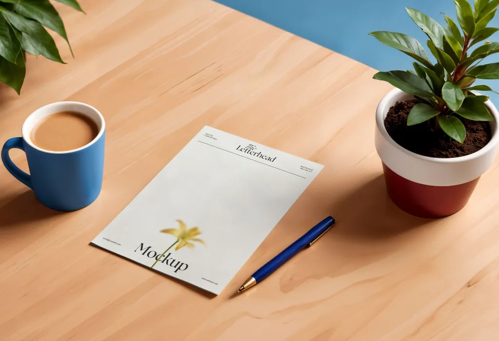 Custom Letterhead Printing – front view – printed by ColorAura, Surat