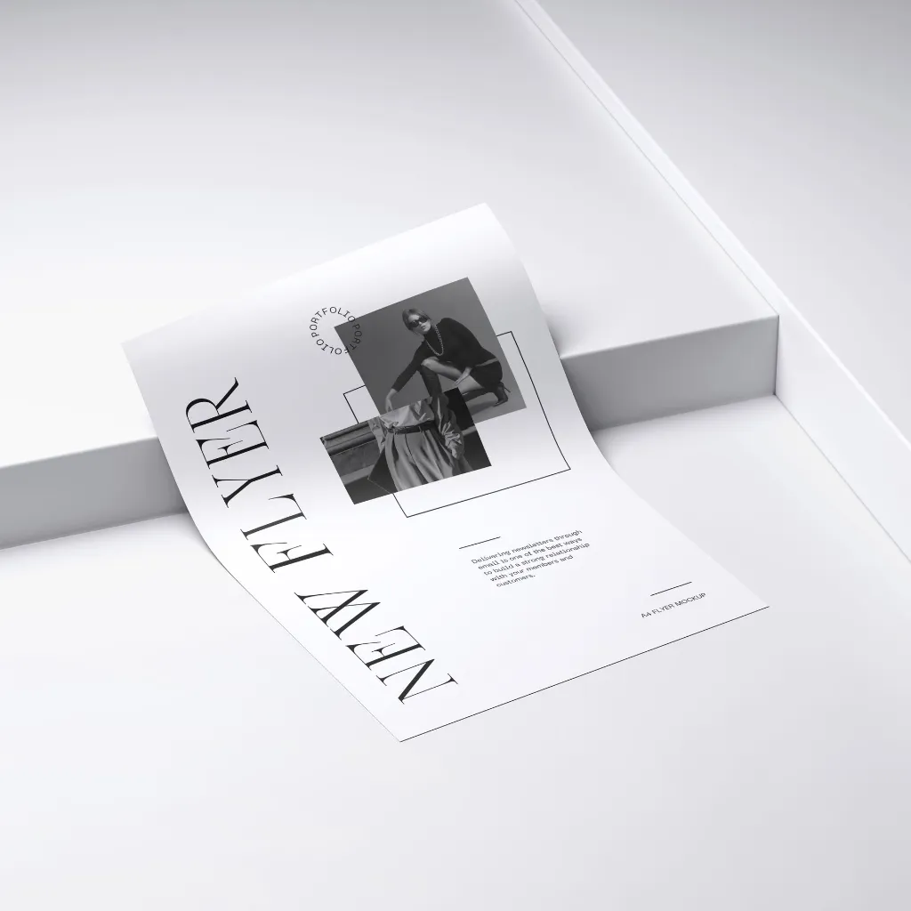 Custom Flyers & Leaflets – detail close-up – printed by ColorAura, Surat