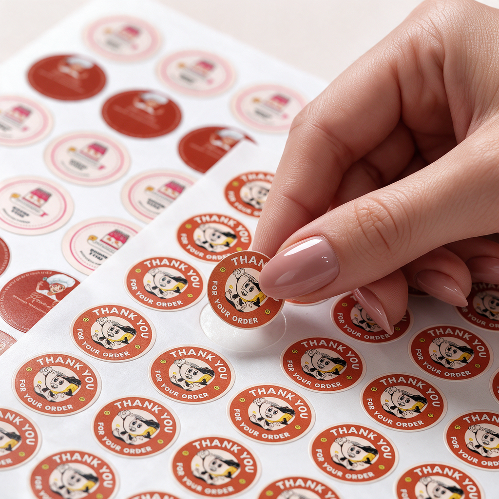Custom Round Stickers (1.5 x 1.5 Inch, White Paper Sticker, 50)