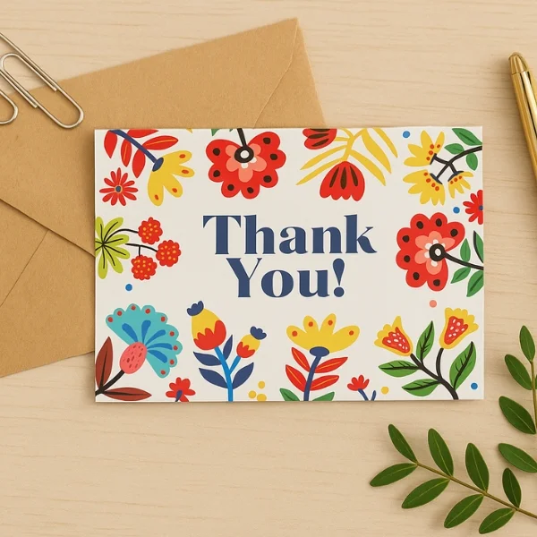 Thankyou Card (3.5" x 5", Premium Textured Paper, 25)